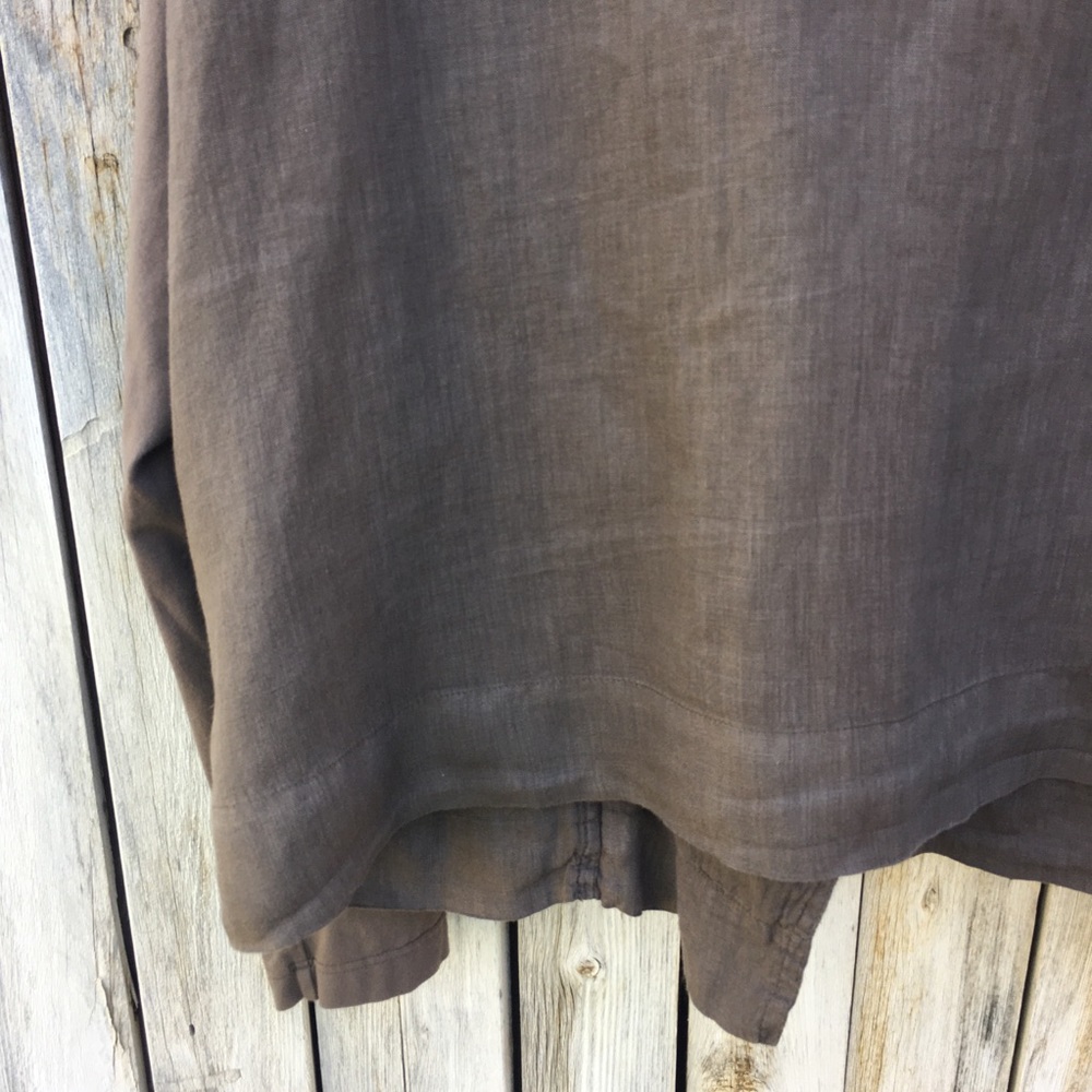 Flax Wanderlust Moto Jacket Linen Cotton Java Brown M - Picture 13 of 16